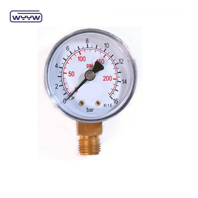 chất lượng  60mm Air Stainless Steel Pressure Gauge Dual Scale Bottom Connection nhà máy sản xuất
