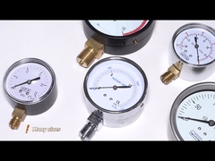 Thép không gỉ Máy đo áp suất thấp Mbar Bellows 63mm 0-6 Kpa Pressure Gauge