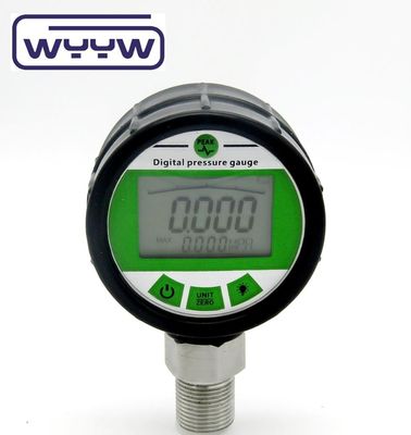 65mm 80mm 100mm Digital Pressure Gauge Manometer Với vỏ giày cao su