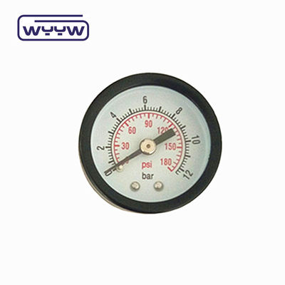 Vỏ nhựa Máy đo áp suất chân không hai quy mô Đặt lại 1 1/2 &quot;40MM -1bar-0bar Vỏ thép