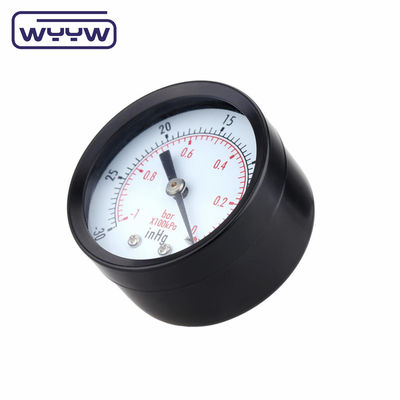 Thép tiêu cực áp suất đo -0.1Mpa Back Mount 60mm Dial