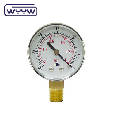 Máy đo áp suất không khí âm OEM Máy đo áp suất Bourdon