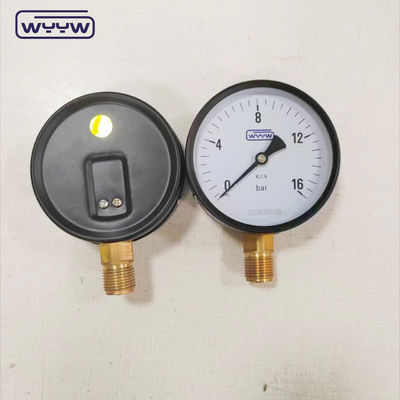 4 inch chung CL1.6 nước khí manometer 1/2 &quot;bsp 10bar 16bar ống bourdon 100mm áp lực
