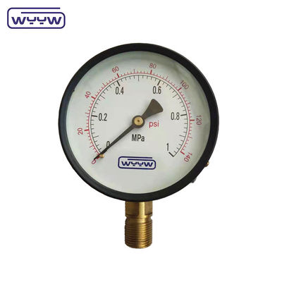 Bourdon ống 100mm 10bar 7bar khí maometer G1/2