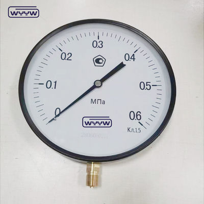 250MM Lượng lớn ống Bourdon Hành động đo áp suất chính xác cao 16Kgf / cm2
