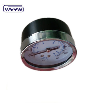 60MM 0-10 kgcm2 &amp; 150 psi Vỏ thép màu đen Máy đo áp suất nước mặt số màu trắng