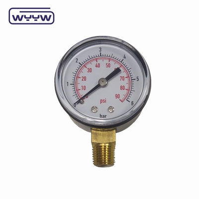 WYYW máy đo áp suất giá kết nối đáy 2&quot; 50mm vỏ nhựa máy đo áp suất không khí lpg khí manometer