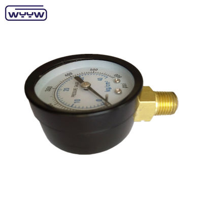 63mm khô 1/4 &quot;NPT Lower Mount Pressure Gauge