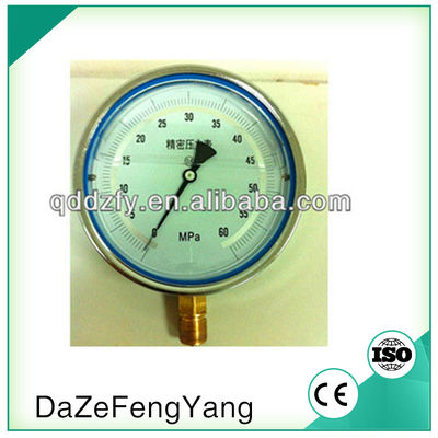 Dial Size Pressure Gauge Manometer chính xác với vỏ thép màu đen