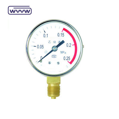 Máy đo áp suất acetylene 50mm đáy 2&quot;
