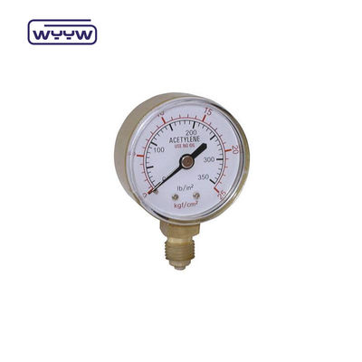 Máy đo áp suất acetylene 50mm đáy 2&quot;