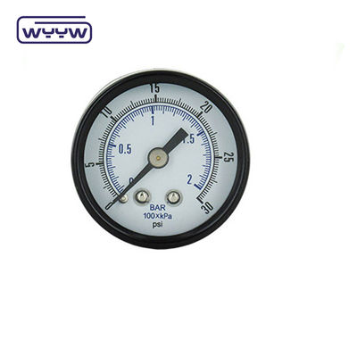 40mm Axial Bar Psi máy bơm không khí áp suất đo Manometer Back Mount