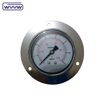 4 &quot;Air Manometer Front Flange Pressure Gauge Đứng phía sau