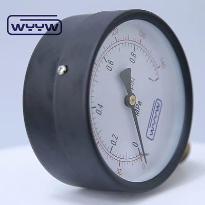 100mm nước chung thương mại máy đo áp suất Manometer đáy gắn