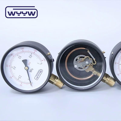 100mm nước chung thương mại máy đo áp suất Manometer đáy gắn