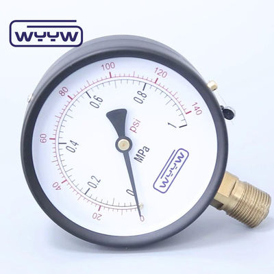 4 inch ppressure manometer double scale bar and psi M20X1.5 hoặc G1/2&quot; nước khí máy đo áp suất khô