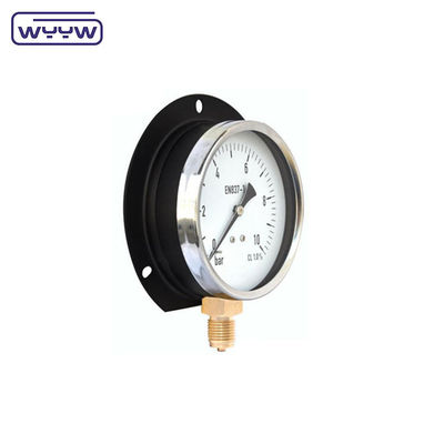 Đen thép loại tường gắn máy đo áp suất 100mm Dial 1 năm bảo hành