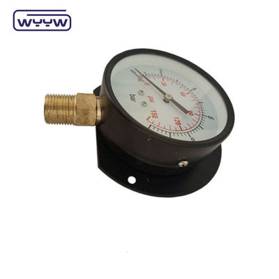 Đen thép loại tường gắn máy đo áp suất 100mm Dial 1 năm bảo hành