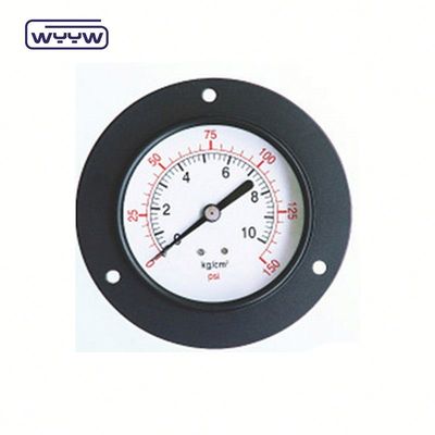 Thép hơi máy đo áp suất Manometer đáy gắn với vỏ thép màu đen