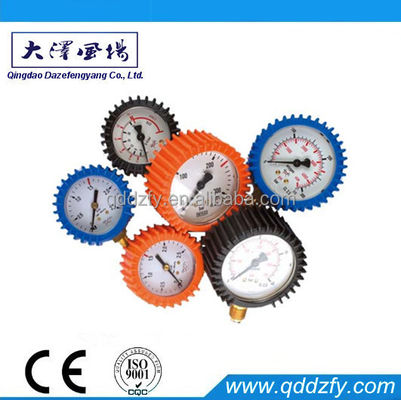 60mm Economy Pressure Gauge Nhà sản xuất Với vỏ bảo vệ cao su