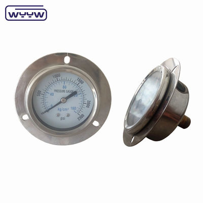 CE phê duyệt 63mm EN837-1 dầu chứa glycerine bar psi đo áp suất tỷ lệ kép với vòm phía trước