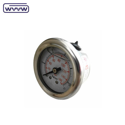 40mm xeneter trở lại OEM 1/4 &quot;bsp npt 1,5 inch mặt glycerin đầy máy đo áp suất