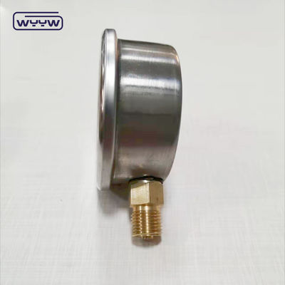 oem cho miễn phí công nghiệp áp suất manometer penumatic 1/4 &quot;G kết nối quang quang chất lỏng đầy bar áp suất 2.5&quot;