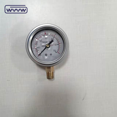 oem cho miễn phí công nghiệp áp suất manometer penumatic 1/4 &quot;G kết nối quang quang chất lỏng đầy bar áp suất 2.5&quot;