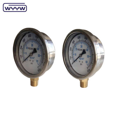 Sản phẩm mới bayonet vỏ chrome 1/2 &quot;bsp thanh đầu vào quang học psi 4 &quot;glycerin đầy áp lực đo manometer