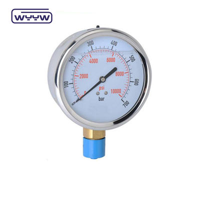 Sản phẩm mới bayonet vỏ chrome 1/2 &quot;bsp thanh đầu vào quang học psi 4 &quot;glycerin đầy áp lực đo manometer