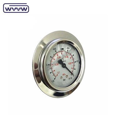 Kháng tác động chính xác 150 Psi Hydraulic Pressure Gauge Oil 400 Bar Với Flange phía trước