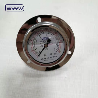 Kháng tác động chính xác 150 Psi Hydraulic Pressure Gauge Oil 400 Bar Với Flange phía trước