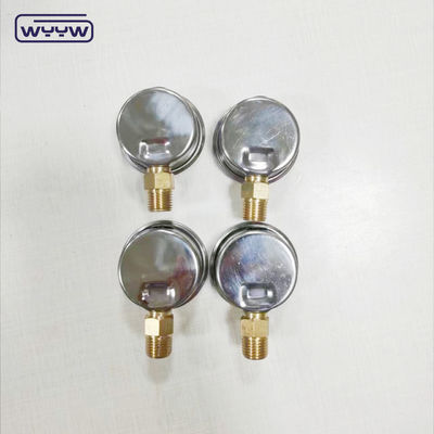 40mm mặt số ss304 trường hợp chỉ đường ống Bourodon dọc 0-10bar / psi dầu lấp đầy máy đo áp suất 1-1/2