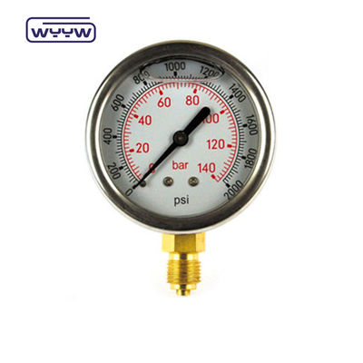 Nhà máy cung cấp DN65 cao chống động đất thép không gỉ 2,5 inch 1/4 &quot;NPT dầu lỏng Diesel máy đo áp suất