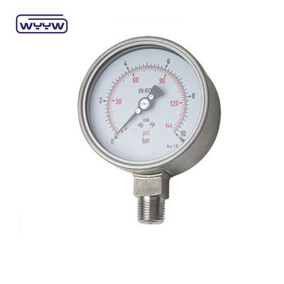 2.5&quot; ss case radial connection chất lỏng đầy máy đo áp suất