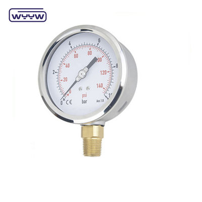 2.5&quot; ss case radial connection chất lỏng đầy máy đo áp suất