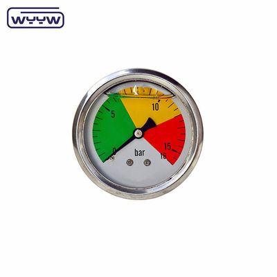 63mm EN837-1 nước thủy lực 0-10bar / psi dầu nhập trục chứa glycerin đo áp suất 2.5 