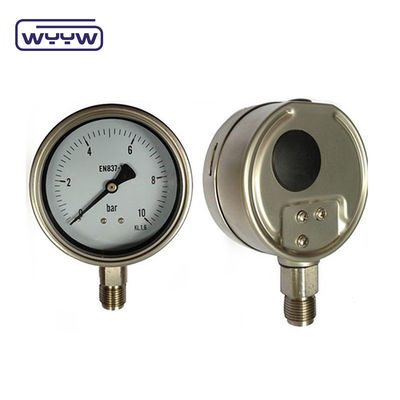 chống sốc trở lại đồng gắn máy đo áp suất tùy chỉnh phạm vi