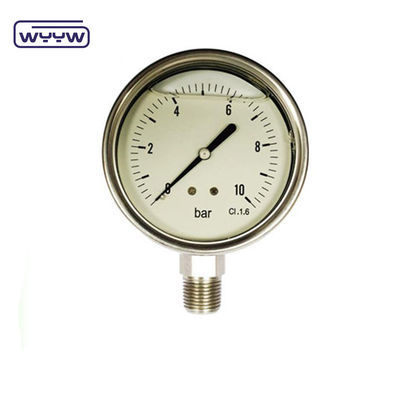 1/8 &quot;NPT kết nối dưới cùng máy đo áp suất 1,5&quot; 40mm thử nghiệm áp suất dầu máy đo