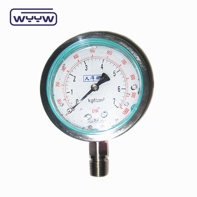 chống sốc trở lại đồng gắn máy đo áp suất tùy chỉnh phạm vi