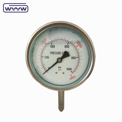 chống sốc trở lại đồng gắn máy đo áp suất tùy chỉnh phạm vi