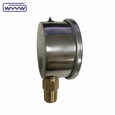 Máy đo áp suất kết nối trở lại Máy đo áp suất chống sốc 60mm