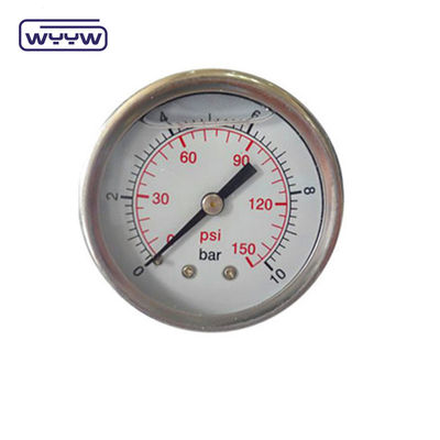 2.5&quot; Máy đo áp suất hai thang đo Manometer Back Mount Glycerine Bar Oil Pressure Gauge