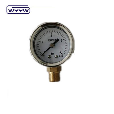 SS Trường hợp thử nghiệm khí áp suất đo 40mm Dial kích thước đằng sau