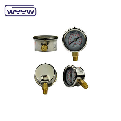 SS Trường hợp thử nghiệm khí áp suất đo 40mm Dial kích thước đằng sau