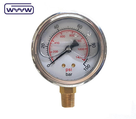 63mm 0-10bar 150 Psi Pressure Gauge Manometer cho máy đào