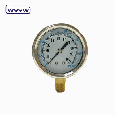 2.5&quot; Anti-Vibration Pressure Gauge Manometer Bottom Mount