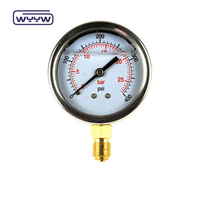 2.5&quot; Anti-Vibration Pressure Gauge Manometer Bottom Mount