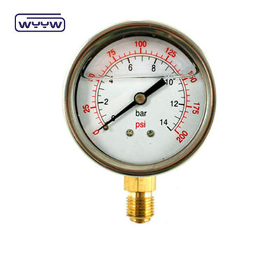2.5&quot; Anti-Vibration Pressure Gauge Manometer Bottom Mount