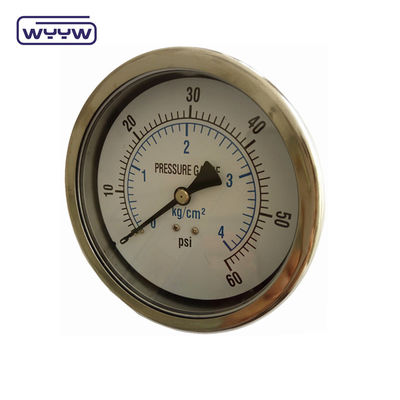 Máy đo áp suất chống rung động dầu trục 100mm